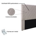 Ver imagem 3 de Cabeceira Cama Box King 195 Cm Dubai Linho S04 - D'Rossi Cor Areia