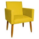 Ver imagem 2 de Poltrona Decorativa Nina Sala e Escritório Suede Amarelo