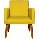 Ver imagem 1 de Poltrona Decorativa Nina Sala e Escritório Suede Amarelo