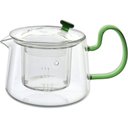Ver imagem 1 de Chaleira com Infusor Home&co Alça Verde Borossilicato 500ml 10x16x16cm Transparente