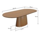 Ver imagem 2 de Mesa de Jantar Roma Oblongo 220x90cm - Amêndoa - Tampo 220x90cm Laminado Cinamomo