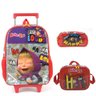 Mochila Infantil Rodinhas Masha e o Urso com Lancheira e Estojo Vermelho Luxcel - 1