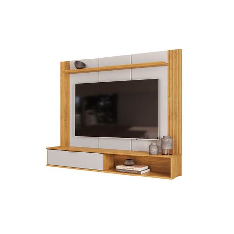 Painel TV até 55'' Ripado 158cm com Bancada Suspensa Savana D04 - D'Rossi