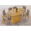 Ver imagem 7 de Mesa Jantar Ryze c/Tampo MDF Oval 183x100cm Freijo DJ Móveis