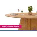 Ver imagem 6 de Mesa Jantar Ryze c/Tampo MDF Oval 183x100cm Freijo DJ Móveis