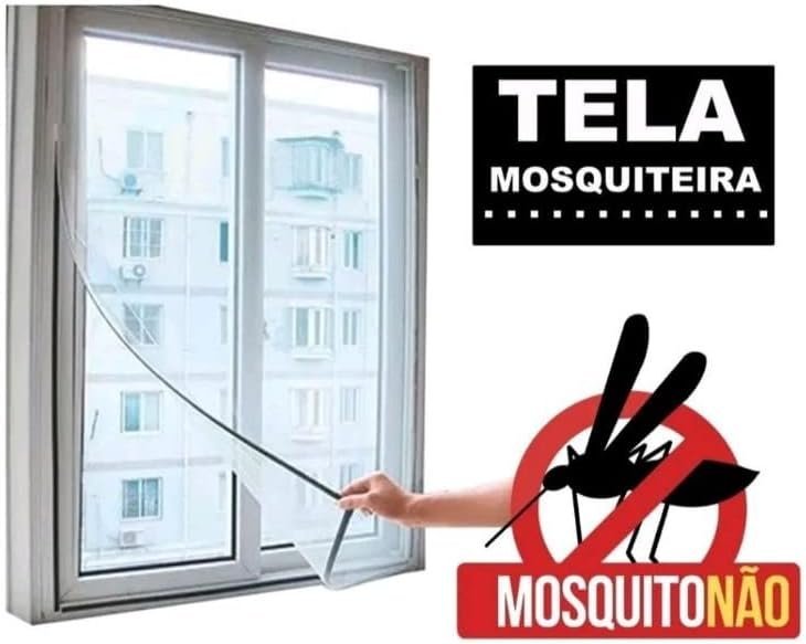 Super Tela Micro Rede Mosquiteiro Janela Inseto+ Fita150x180 - 4