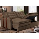 Ver imagem 1 de Sofá Baú sem Caixa Retrátil 1,80m Softgel Petit Boucle Marrom Cama Inbox