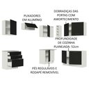 Ver imagem 5 de Armário de Cozinha Completa de Canto 399cm Branco Preto Agata Madesa 02