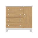 Ver imagem 7 de Cômoda Infantil 95cm 1 Porta e 4 Gavetas Allegra Multimóveis Mp4444 Branco/madeirado