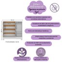 Ver imagem 3 de Cômoda Infantil 95cm 1 Porta e 4 Gavetas Allegra Multimóveis Mp4444 Branco/madeirado