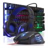 Kit Teclado Mouse 3200dpi Preto Headset Fone Gamer Iluminado - 1