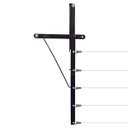 Ver imagem 5 de Varal Dobravel de Parede Com Mão Francesa - Preto