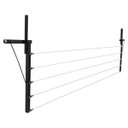 Ver imagem 3 de Varal Dobravel de Parede Com Mão Francesa - Preto