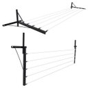 Ver imagem 2 de Varal Dobravel de Parede Com Mão Francesa - Preto