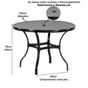Ver imagem 5 de Jogo 4 Cadeiras Emily e Mesa com Ombrelone em Alumínio para Piscina, Área e Jardim Trama Origina