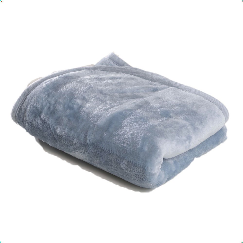 Cobertor para Berço Liso Flannel Super Macio 300g/m² Azul - 1
