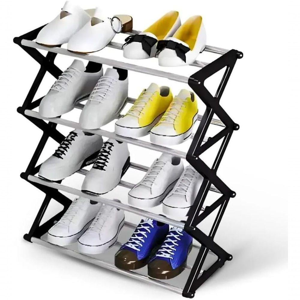 Sapateira Organizadora Porta Sapatos para 8 Pares 4 Prateleiras Design Versátil