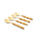 Ver imagem 1 de Conjunto de Talheres de Sobremesa Copa e Cia 4 Peças Garbo Bamboo Natural Colher - Bamboo Gold