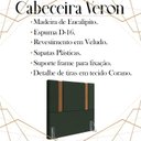 Ver imagem 3 de Cabeceira Solteiro 88 cm Veron Veludo Verde Soon