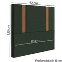Ver imagem 4 de Cabeceira Solteiro 88 cm Veron Veludo Verde Soon