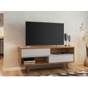 Ver imagem 2 de Rack Bancada NT 1180 Freijó com Off White - Notável