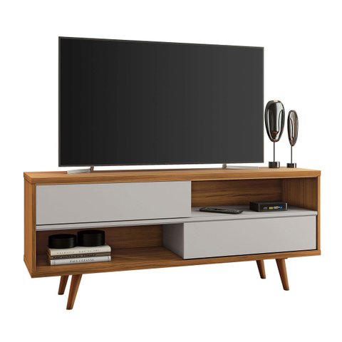Rack Bancada NT 1180 Freijó com Off White - Notável