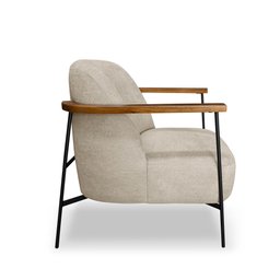 Poltrona Elisa Linho Boucle Bege - Lucadi Home - 6
