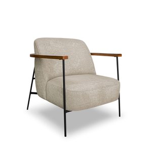Poltrona Elisa Linho Boucle Bege - Lucadi Home