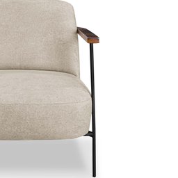 Poltrona Elisa Linho Boucle Bege - Lucadi Home - 4