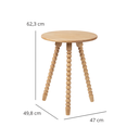Ver imagem 2 de Mesa Lateral de Apoio em Madeira Maciça com Design Torneado