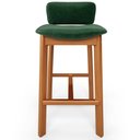 Ver imagem 3 de Kit 5 Banqueta Alta para Cozinha Sala de Jantar Bar Dara L02 Couríssimo Verde Musgo - Lyam Decor