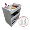 Carrinho Balcão Lavanderia & Área De Serviço 4 Rodas Brancas Nova Decor Carrinho auxiliar Multiuso - 5