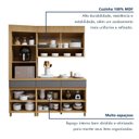 Ver imagem 5 de Cozinha Completa Modulada 3 Peças 4 Portas 3 Gavetas Torre Angular 100% MDF Realeza Premium Cinza/Carvalho/Titânio