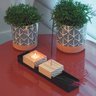 Suporte de Aço Porta Incenso com Porta Vela de Madeira Pinus 5x7x30cm - Wp Connect - 2