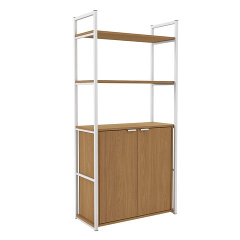 Conjunto Completo para Escritório 6 Peças com Mesa Escrivaninha Linha Industrial Kappesberg