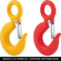 Gancho de aço com olhal 10 tonelada 5/16" com trava Vonder - 1