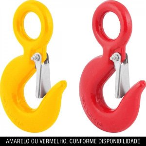 Gancho de aço com olhal 15 toneladas 3/8" com trava Vonder