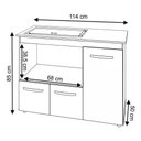 Ver imagem 3 de Balcão para Cooktop Bocas 3 Portas Armário de Cozinha Ana - Ssx Multicoisas Savana-Off White
