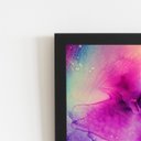 Ver imagem 2 de Tinta Colorida Roxo e Rosa Quadro Moldura Preta 60x40cm