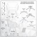 Ver imagem 4 de Kit 2 Poltronas Jade Pés Palito Corano Black - Casaepoltrona