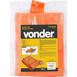 Lona de polietileno laranja 8 m x 4 m Vonder - 2