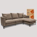 Ver imagem 6 de Chaise Modular Boma 60x70x40cm Boucle Marrom Sofá Inbox