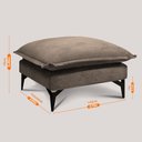 Ver imagem 2 de Chaise Modular Boma 60x70x40cm Boucle Marrom Sofá Inbox