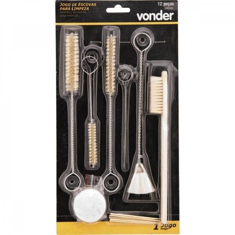 Jogo para limpeza de pistolas para pintura com 12 peças Vonder