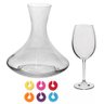 Kit 1 Decanter Cristal Bohemia com 6 Taças e 6 Marcadores - 1