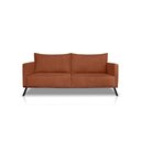 Ver imagem 2 de Sofá 2 Lugares Decorativo Atlas 1,60cm Pés Retro Linho Boucle Terracota 3201 - Vimont Moveis