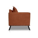 Ver imagem 4 de Sofá 2 Lugares Decorativo Atlas 1,60cm Pés Retro Linho Boucle Terracota 3201 - Vimont Moveis