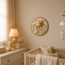 Ver imagem 3 de Quadro Anjo da Guarda em Mdf Alto Relevo com Suporte Decorativo Dourado