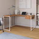Ver imagem 2 de Mesa de Apoio 600x450mm Kappesberg Crome Industrial Marrom/Canela/Branco