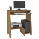 Ver imagem 4 de Mesa Escrivaninha para Computador com Prateleira Retrátil Pixel Pinho